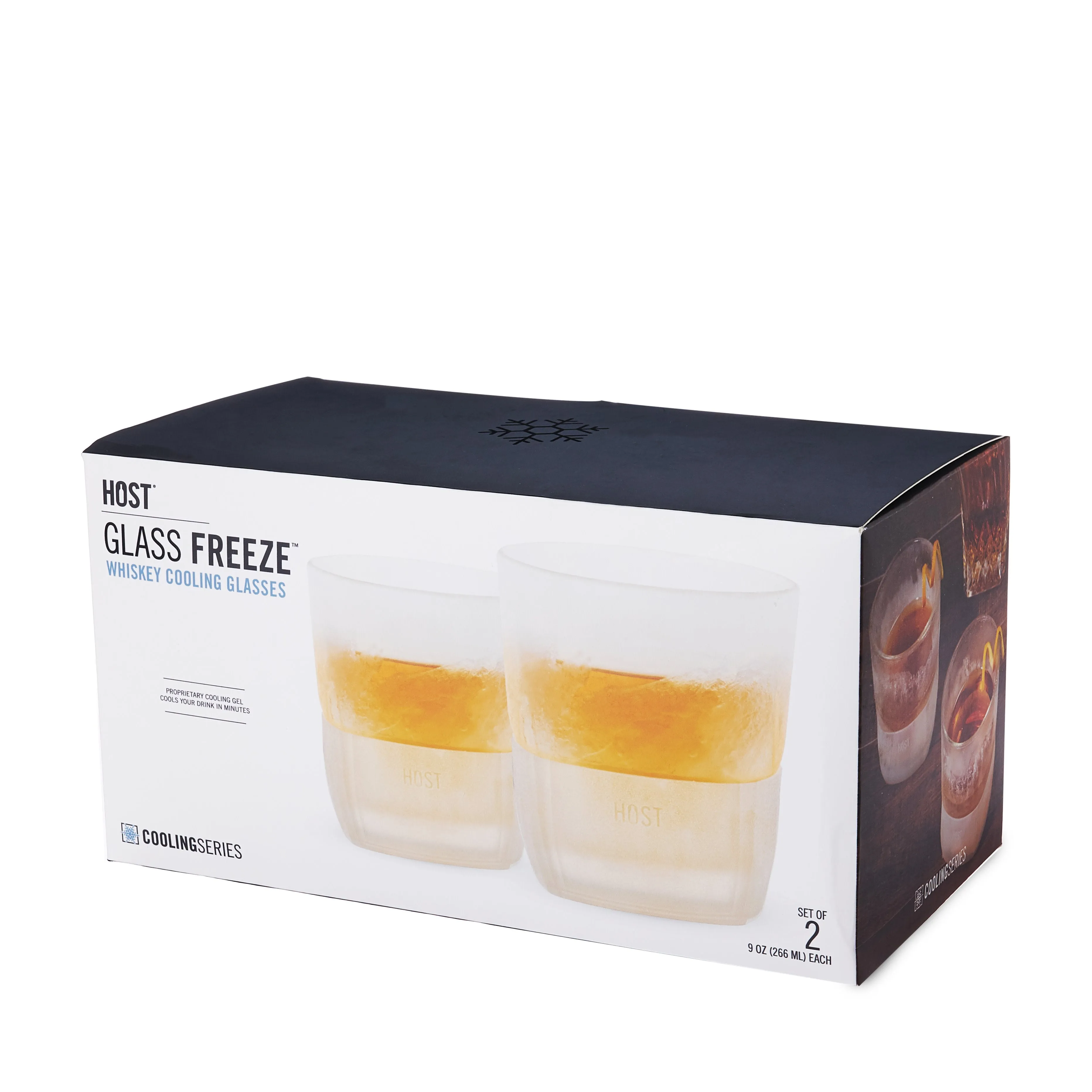 Glass Whiskey FREEZE™ Cooling Cup, Set of 2