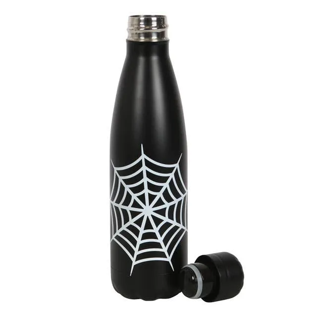 Gothic Spiderweb Halloween Metal Water Bottle