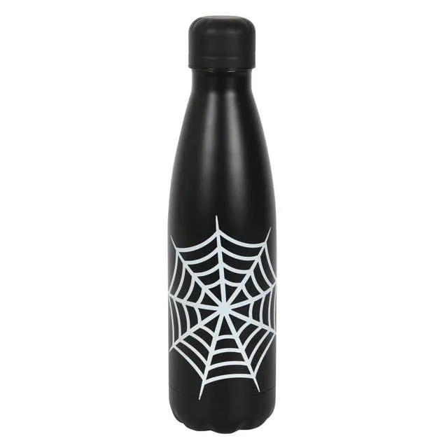 Gothic Spiderweb Halloween Metal Water Bottle