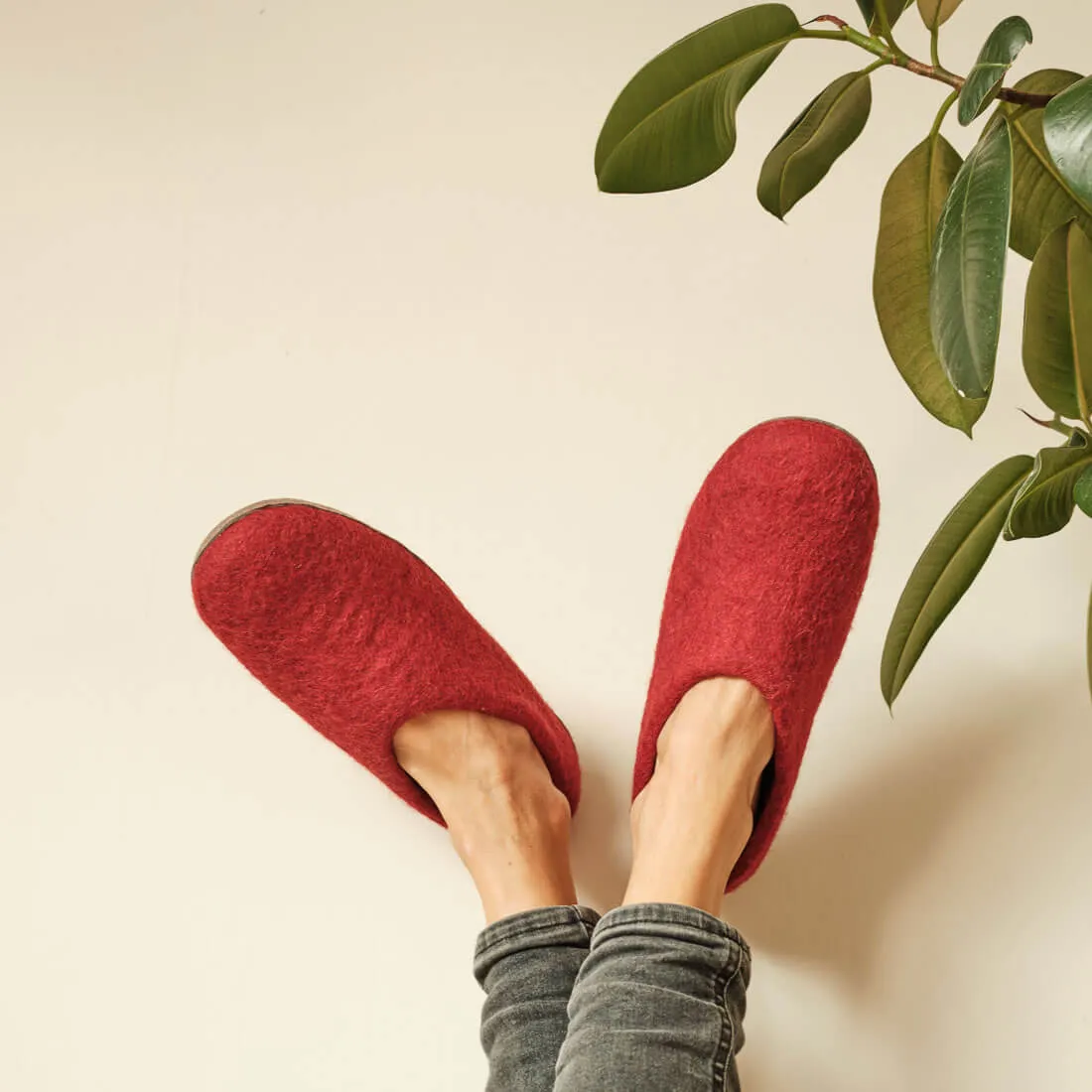 Greta Felted Wool Slippers