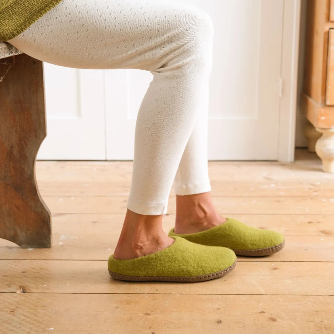 Greta Felted Wool Slippers