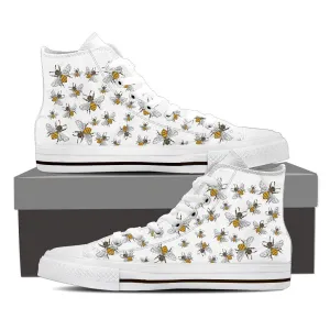 HONEY BEES HIGH-TOP SHOES WOMENS - FREE SHIPPING WORLDWIDE