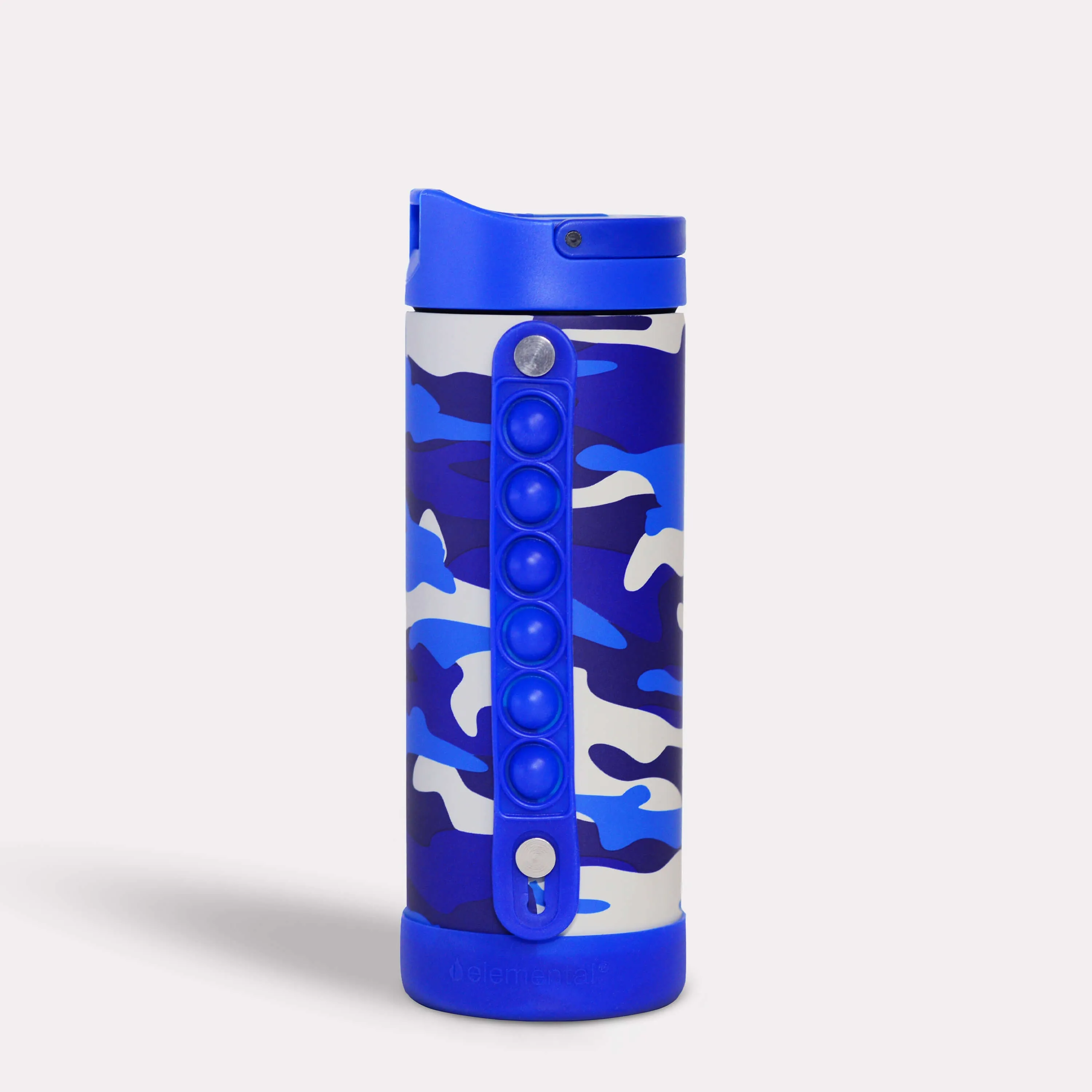 Iconic 14oz Pop Fidget Bottle - Blue Camo