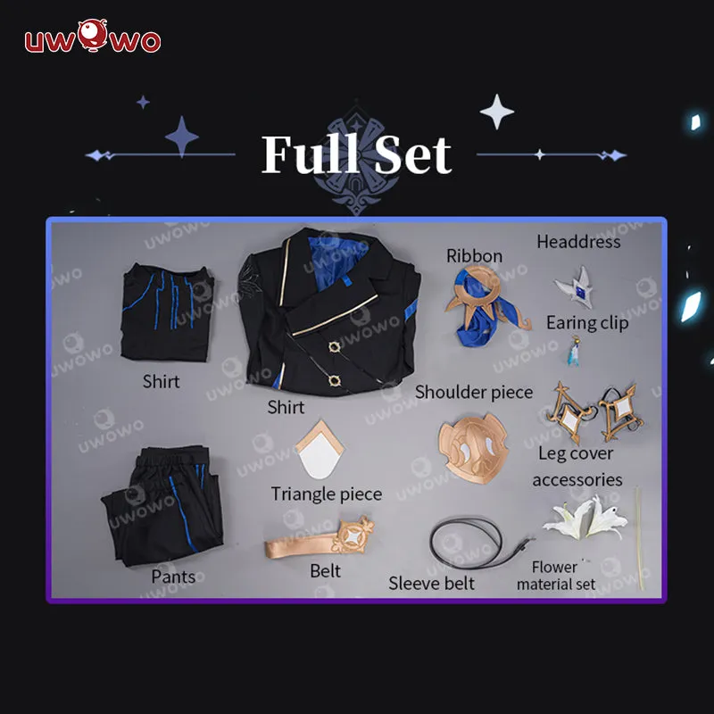 【In Stock】Uwowo Exclusive Authorization Genshin Impact Fanart Aether Abyss Prince Traveler Cosplay Costume