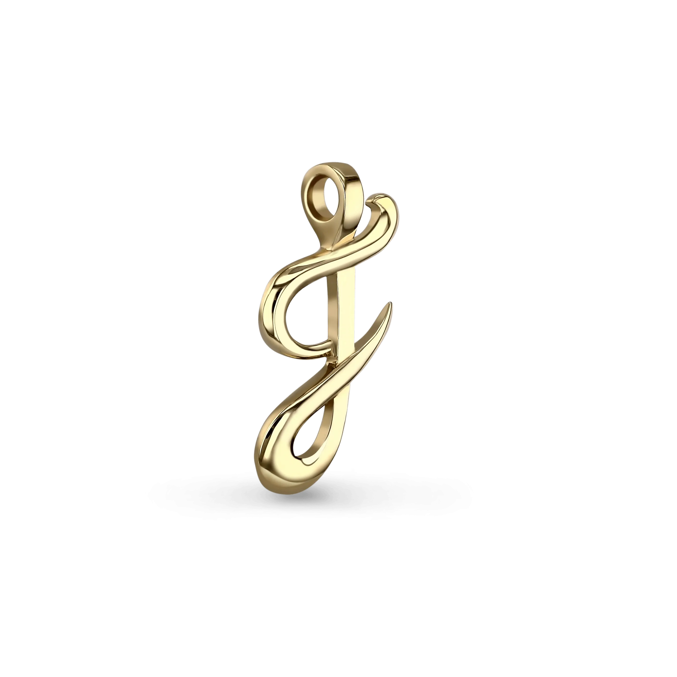 Initial F Love Letter Pendant