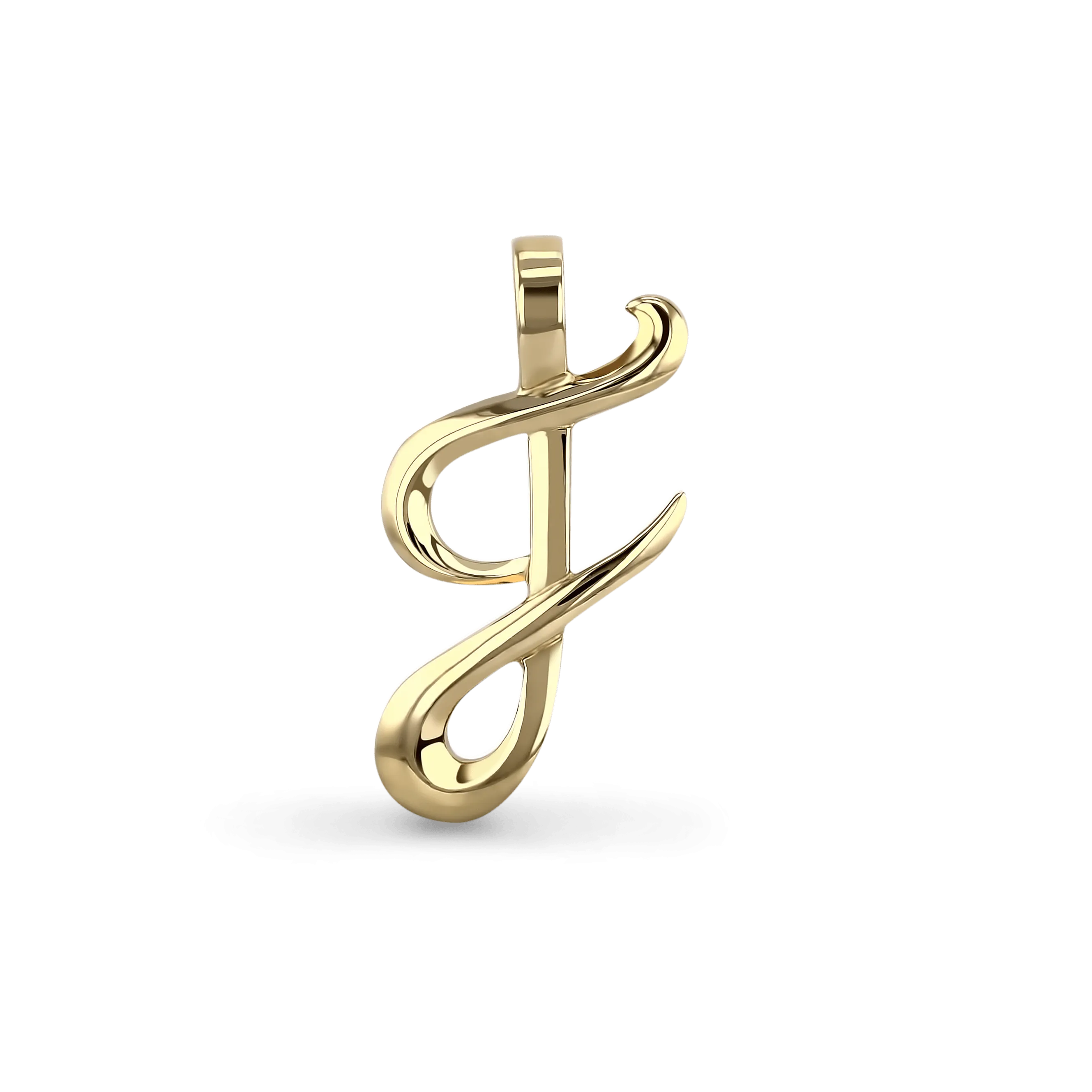 Initial F Love Letter Pendant