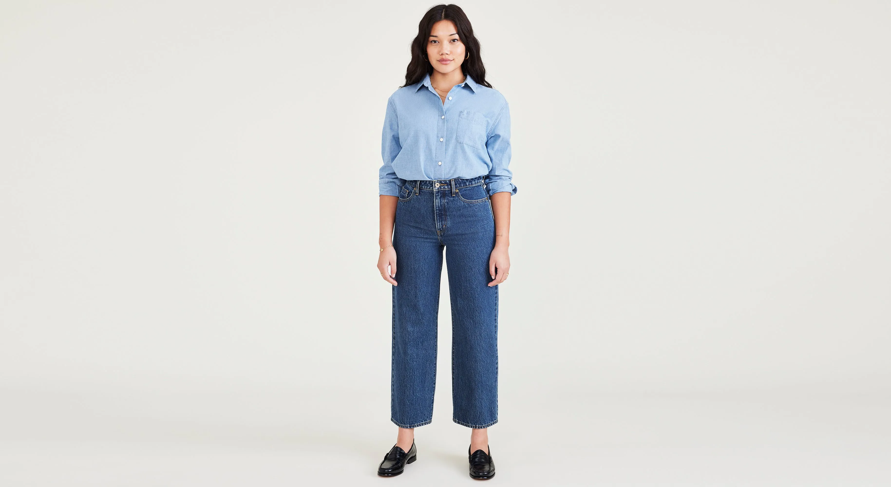 Jean Cut Pants, High Straight Fit