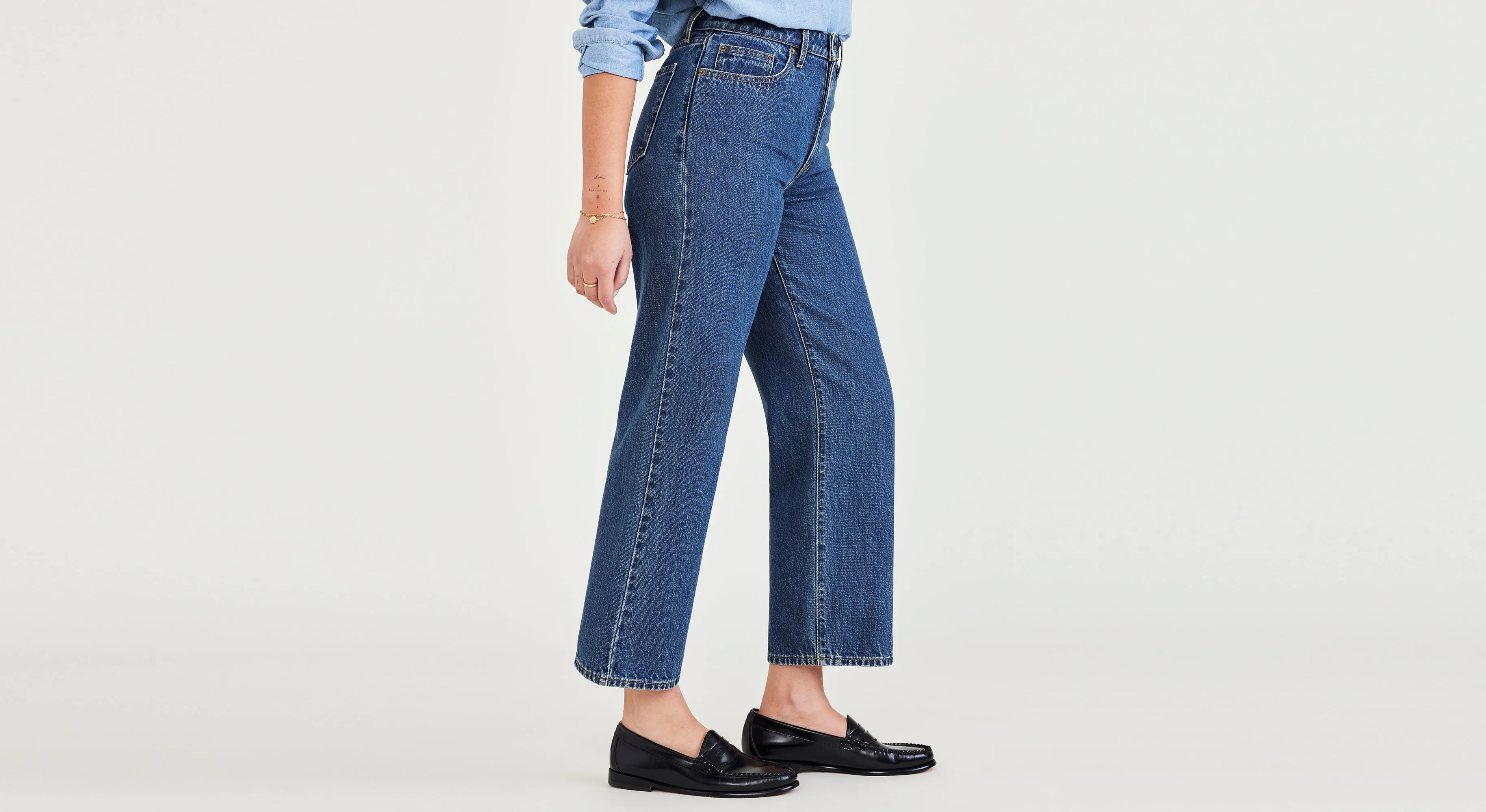 Jean Cut Pants, High Straight Fit