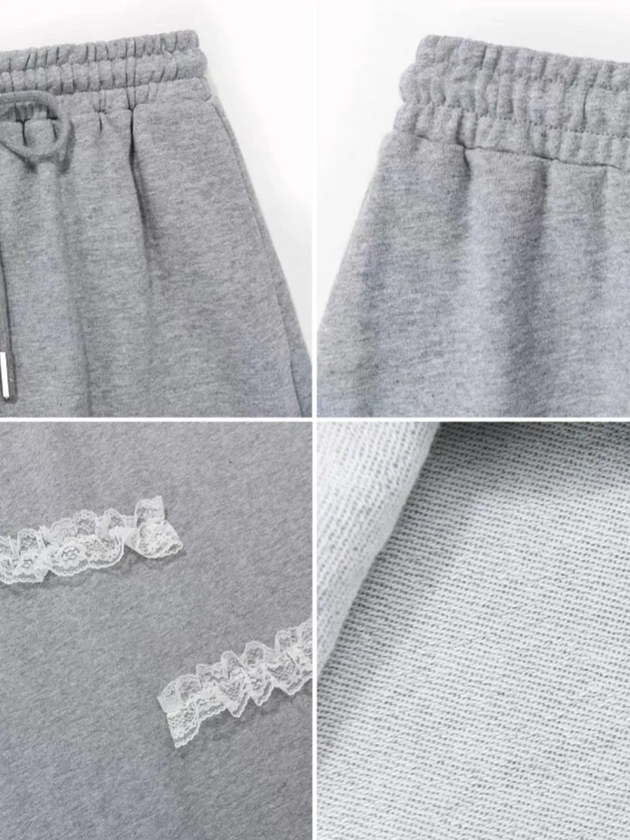 Kitten Charmer Lace Lazy Athleisure Skirt