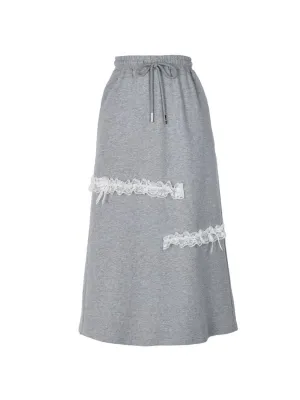 Kitten Charmer Lace Lazy Athleisure Skirt