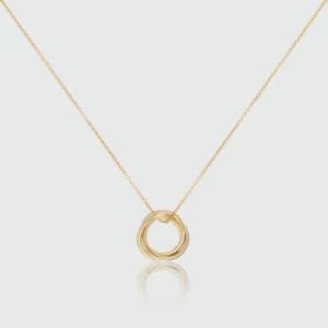 Knightsbridge Yellow Gold Vermeil Russian Wedding Ring Necklace