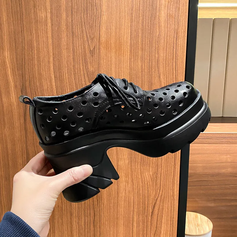 Leather Waterproof Platform Fashion Shoes