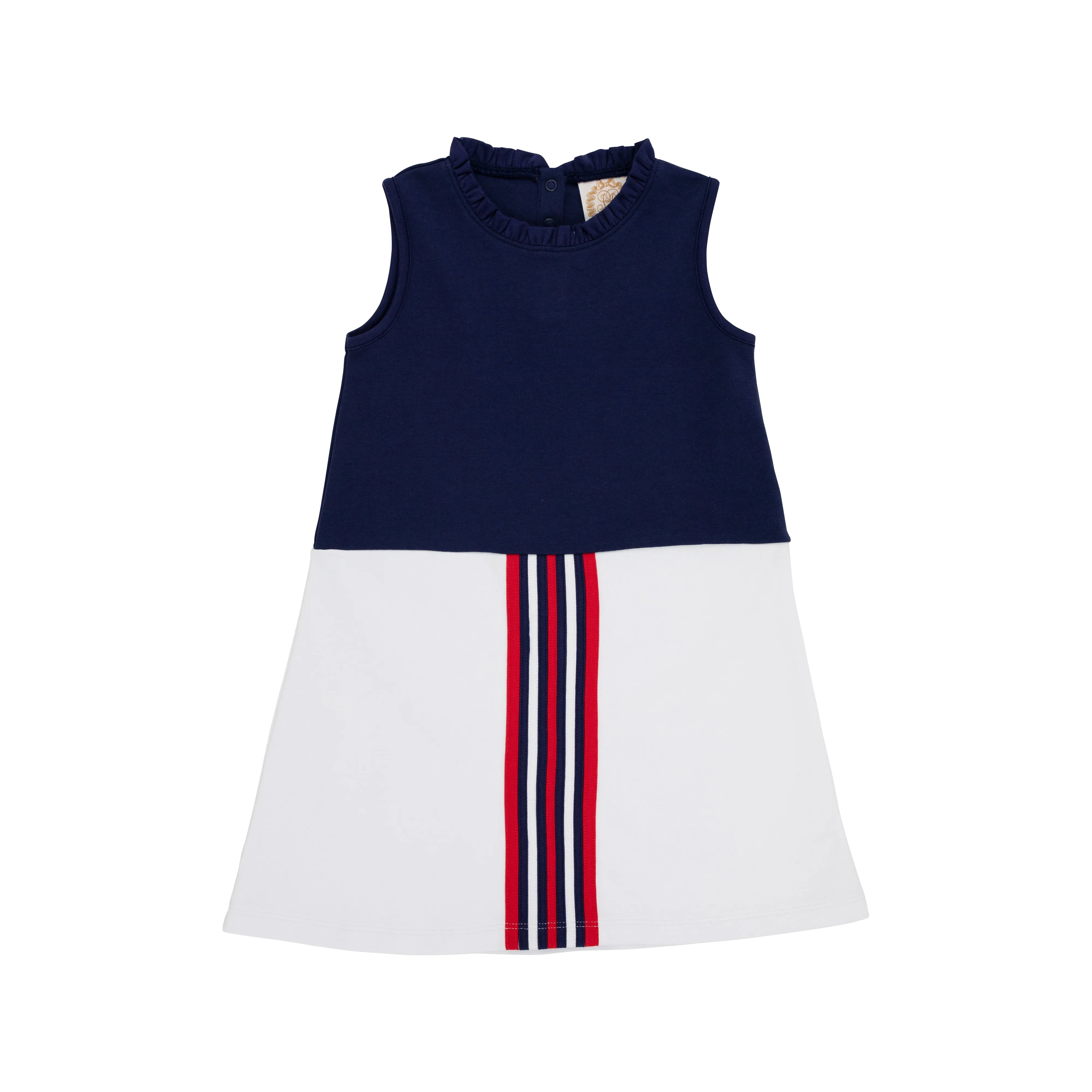 Lizzie's Luxe Leisure Dress - Nantucket Navy with Richmond Red and Worth Avenue White