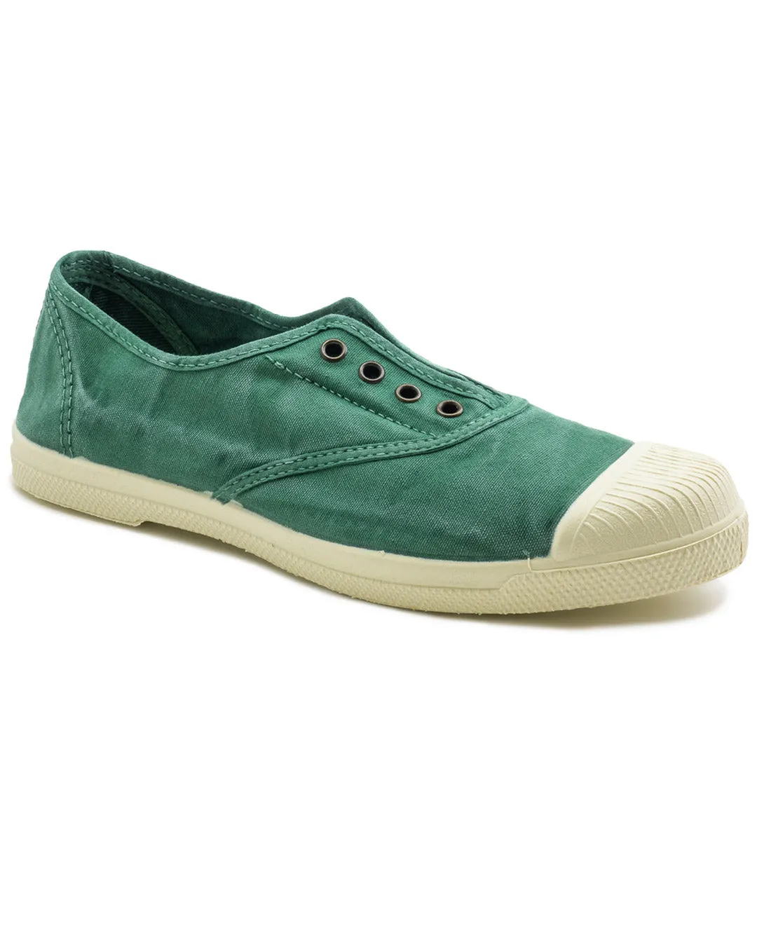 Lola Green Cotton Plimsolls