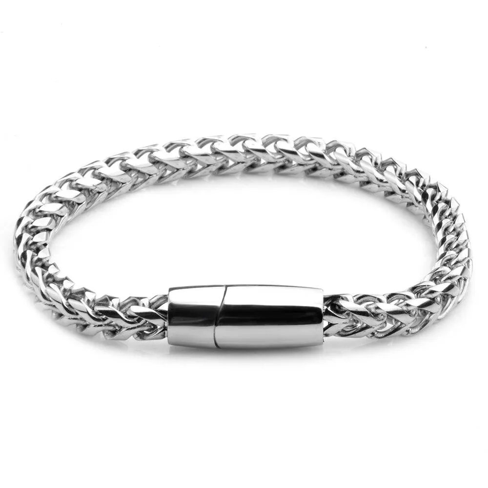 Magnus Stainless Steel Polished Cuff Bracelet