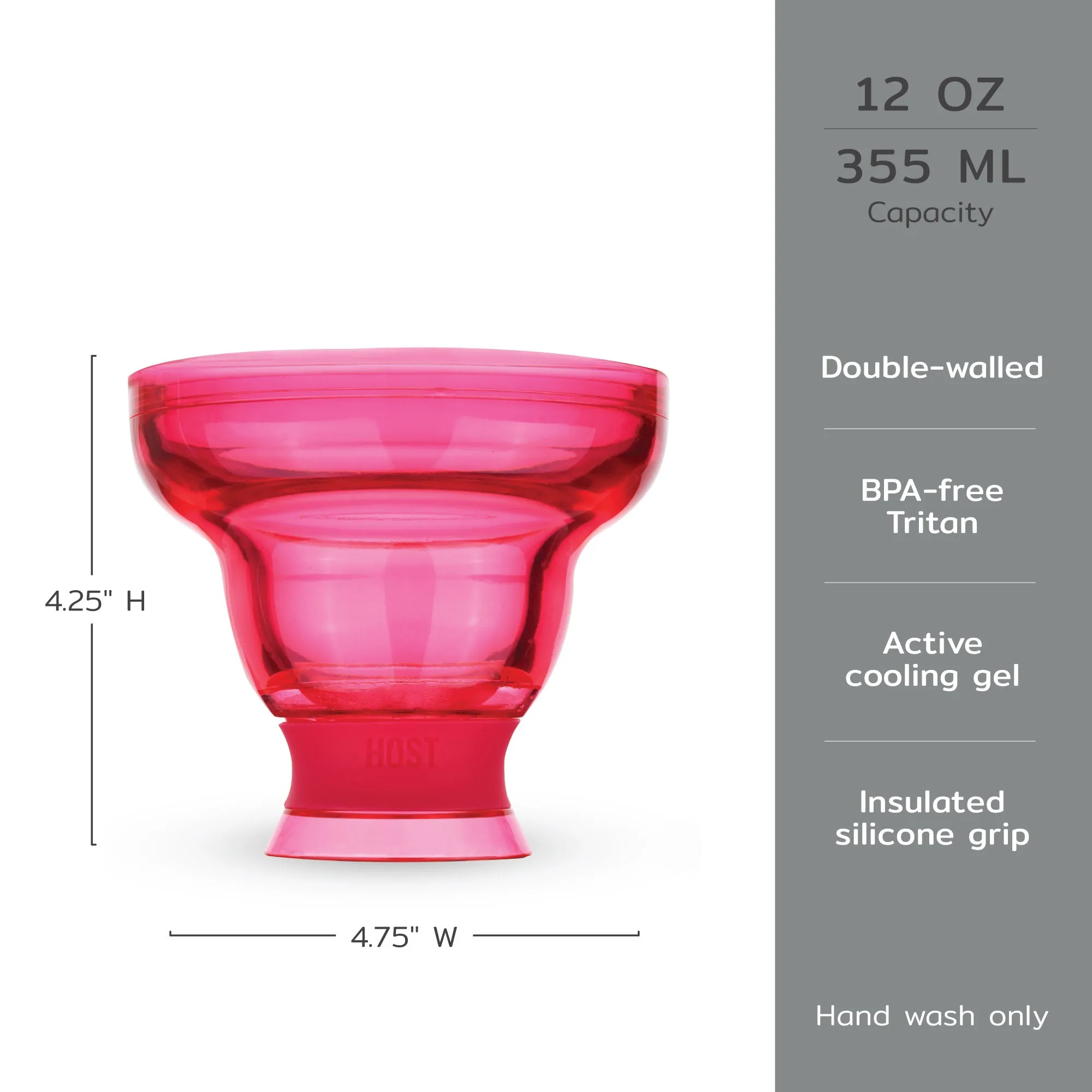 Margarita FREEZE™ Cooling Cup in Punch Pink, Set of 2