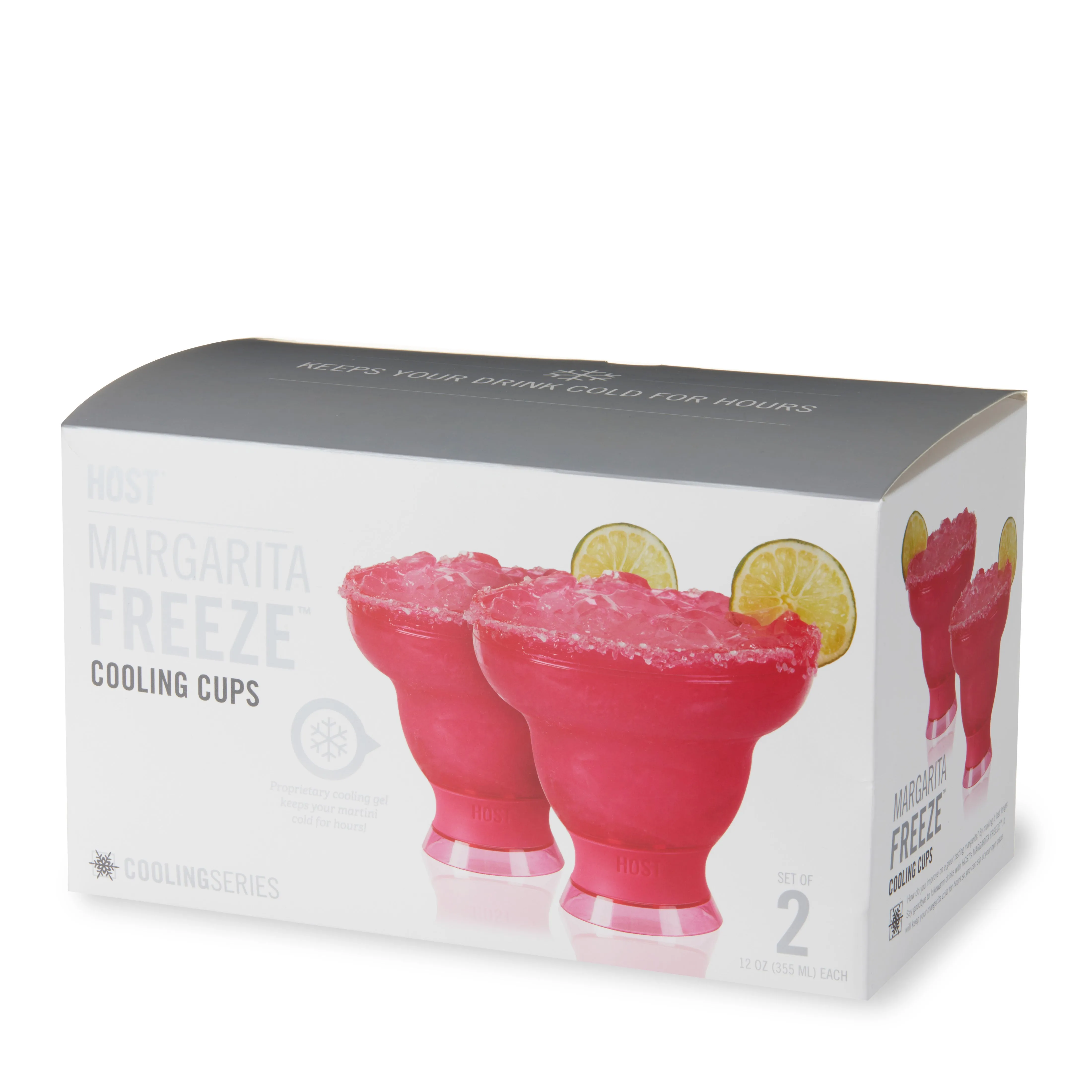 Margarita FREEZE™ Cooling Cup in Punch Pink, Set of 2