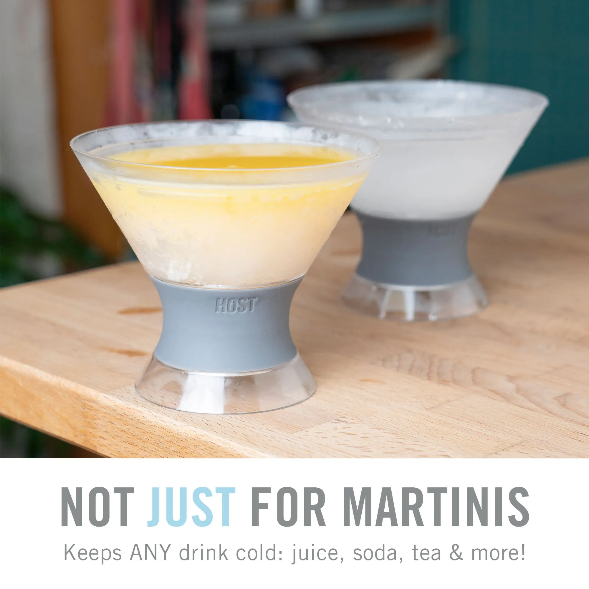 Martini FREEZE™ Cooling Cup in Grey, Set of 2