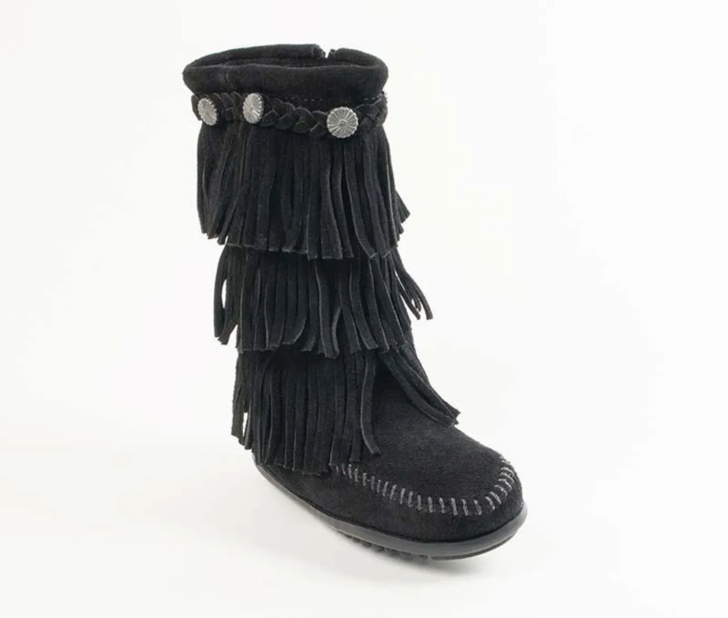 Minnetonka Kids' 3-Layer Fringe Boot