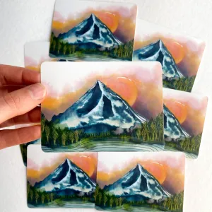 Mt. Hood Watercolor Sticker