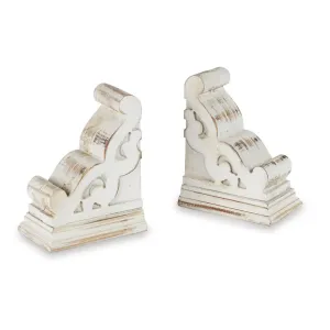 Mudpie Whitewashed Corbel Bookend