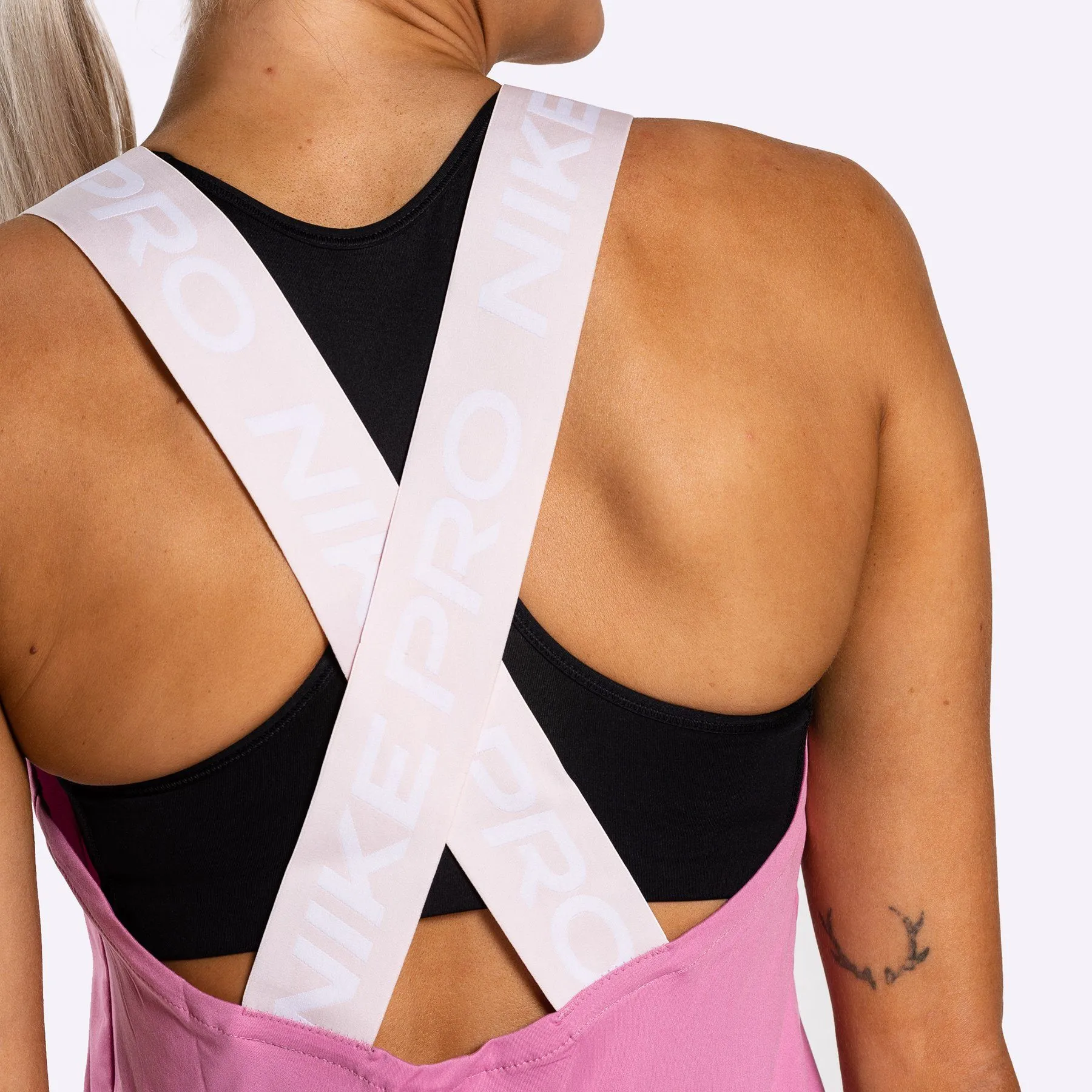 Nike Pro Women's Tank - MAGIC FLAMINGO/BARELY ROSE/WHITE