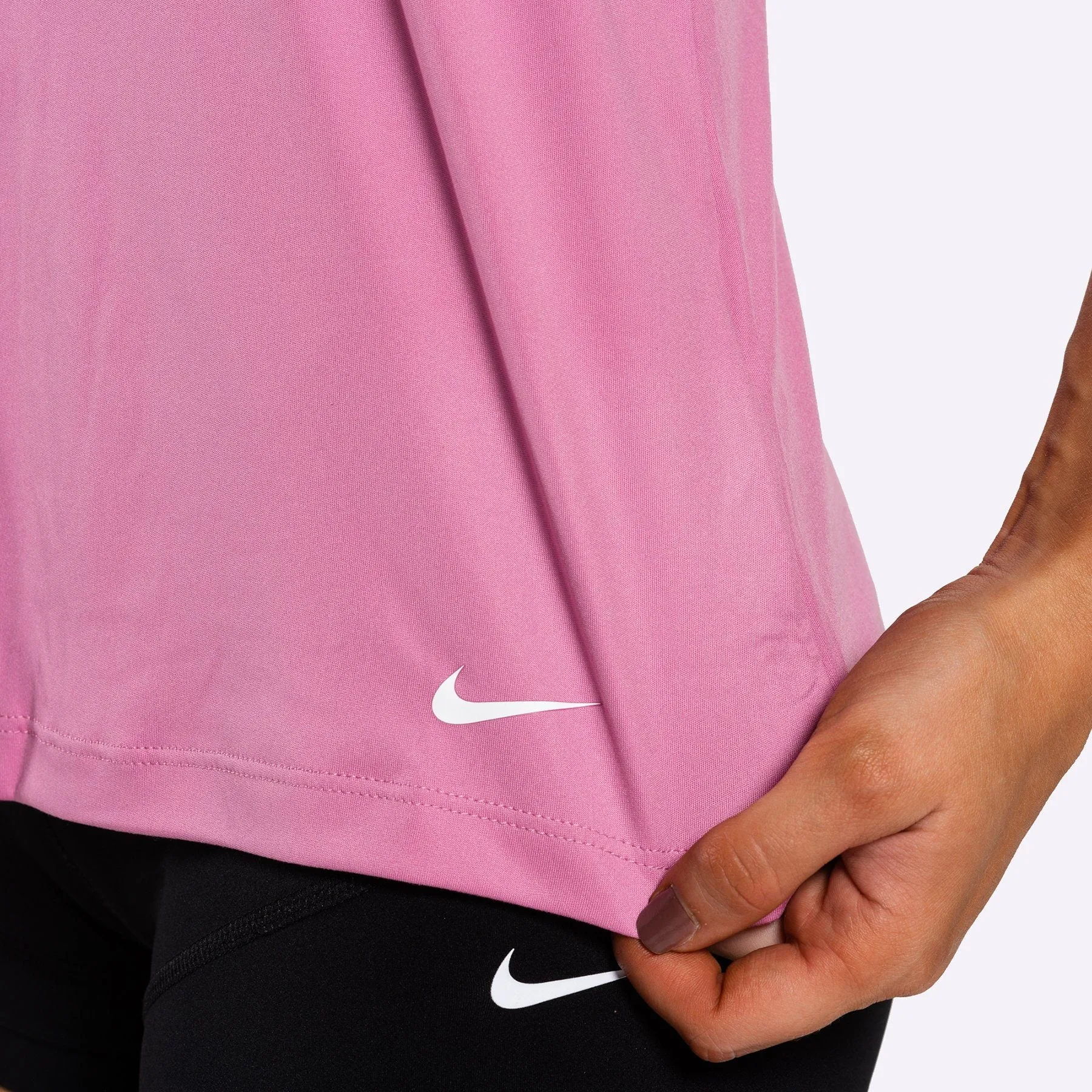 Nike Pro Women's Tank - MAGIC FLAMINGO/BARELY ROSE/WHITE