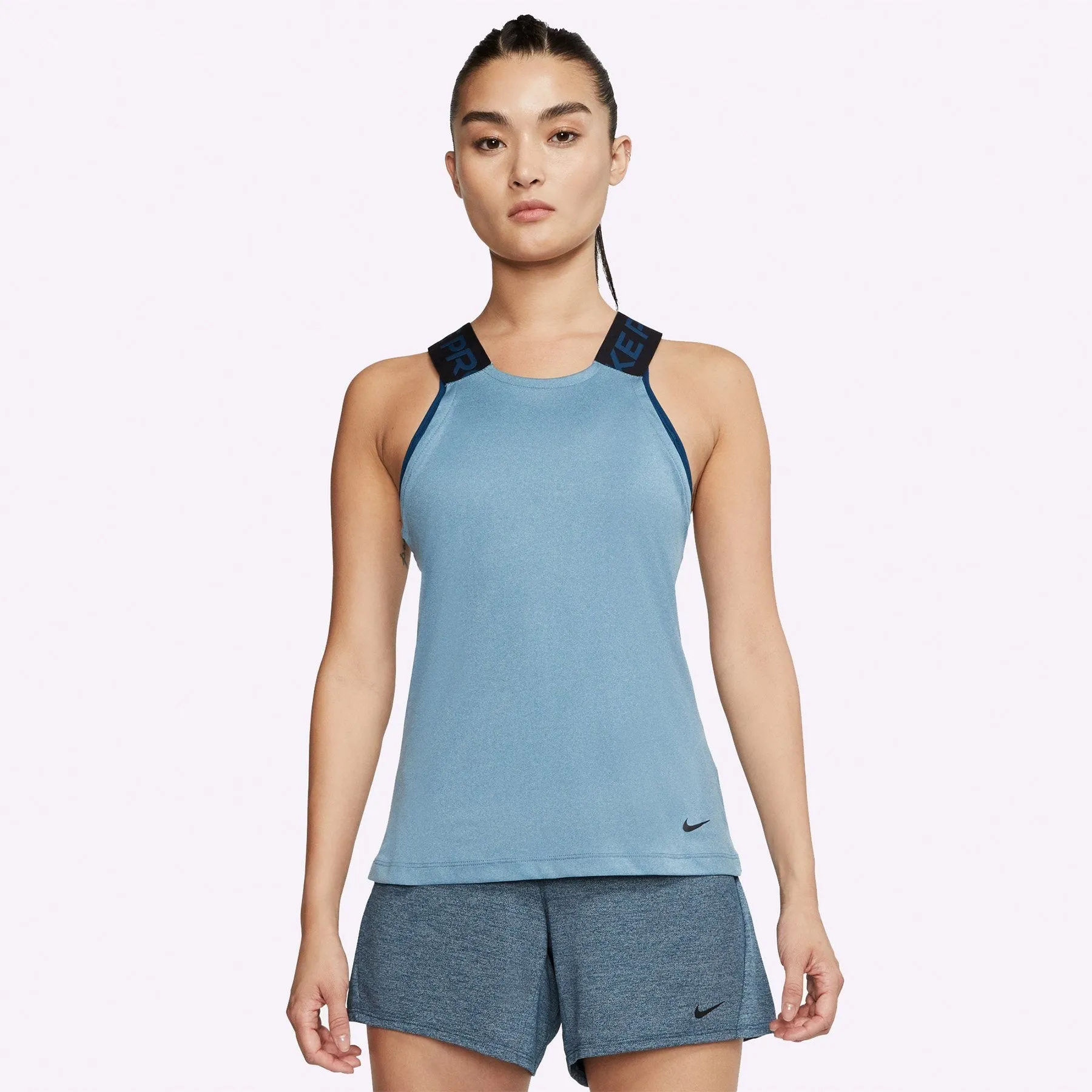 Nike - Pro Women's Tank - VALERIAN BLUE/PURE/BLACK/BLACK