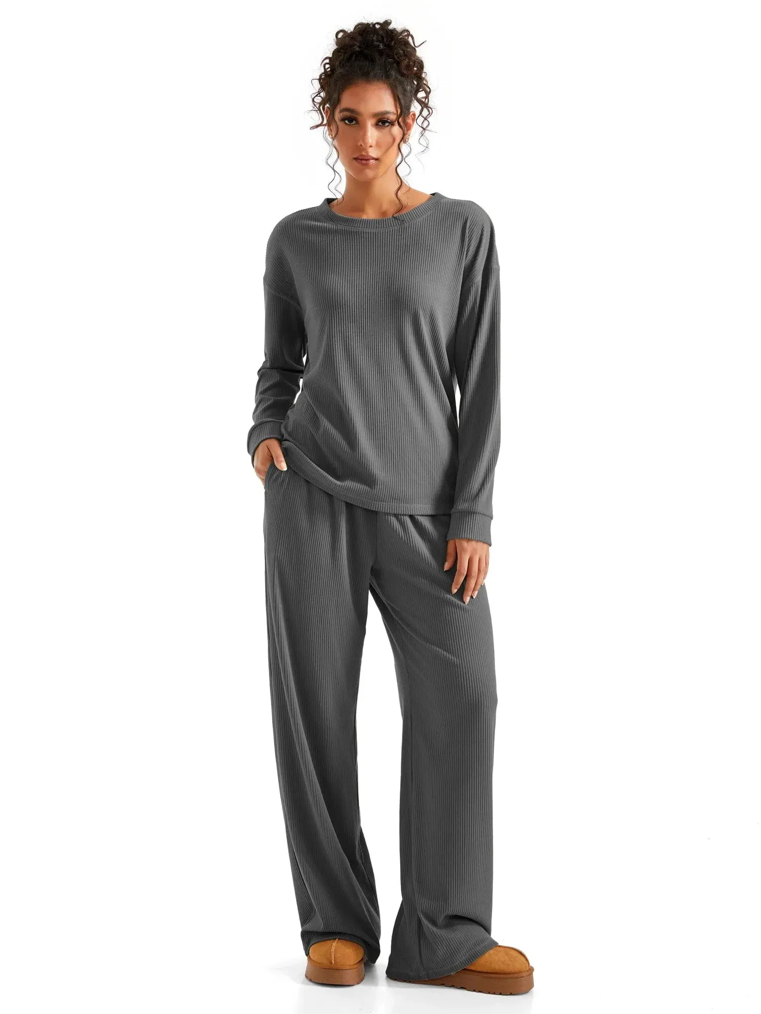 Ribbed Pajama Set