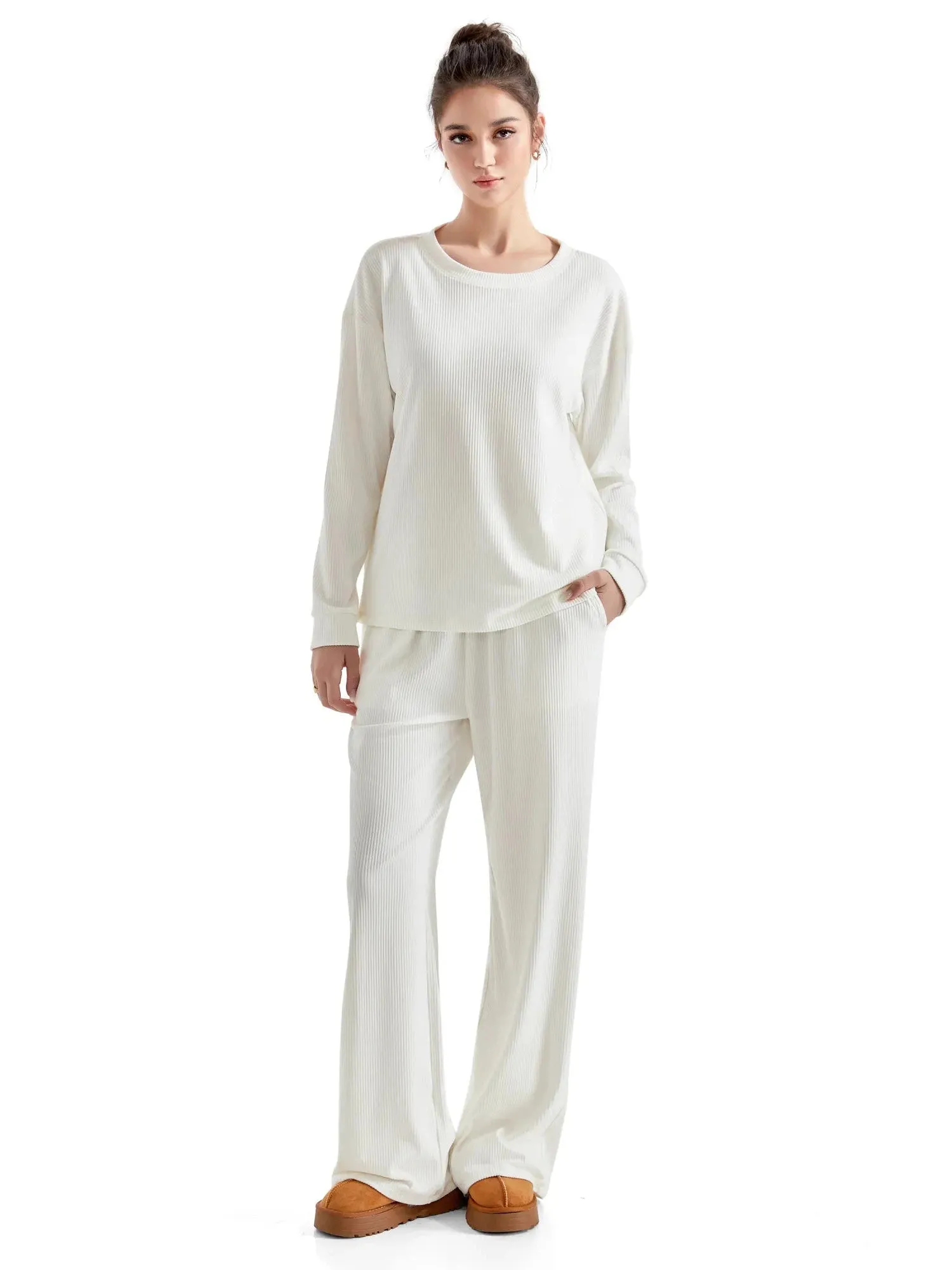 Ribbed Pajama Set