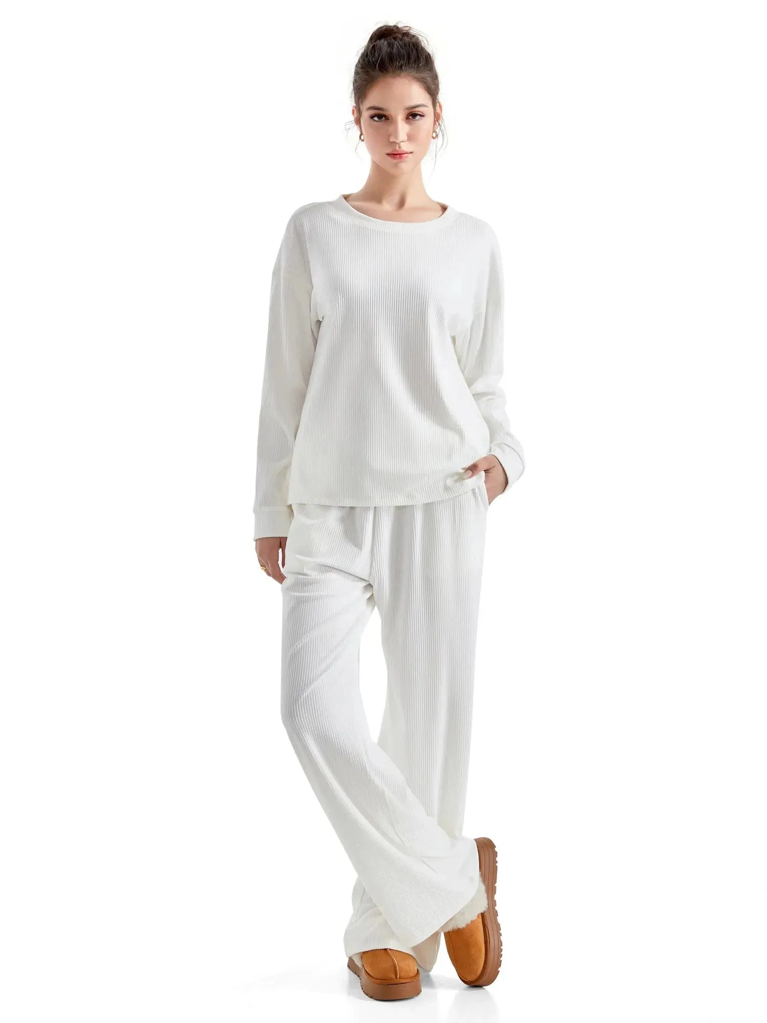 Ribbed Pajama Set