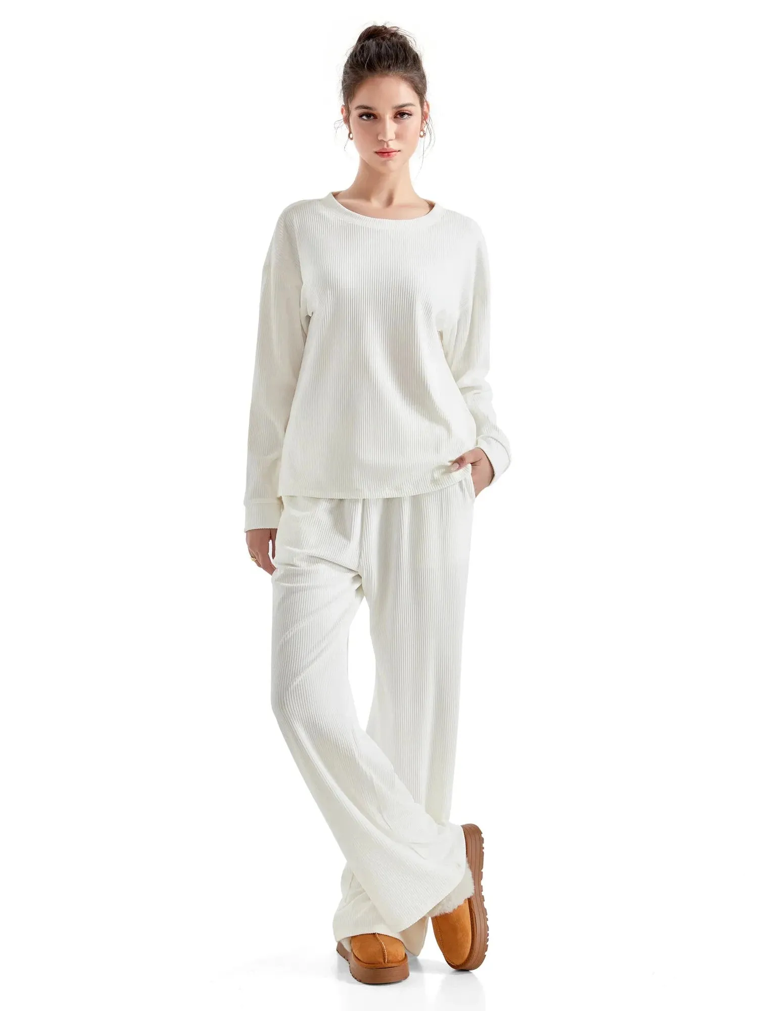 Ribbed Pajama Set