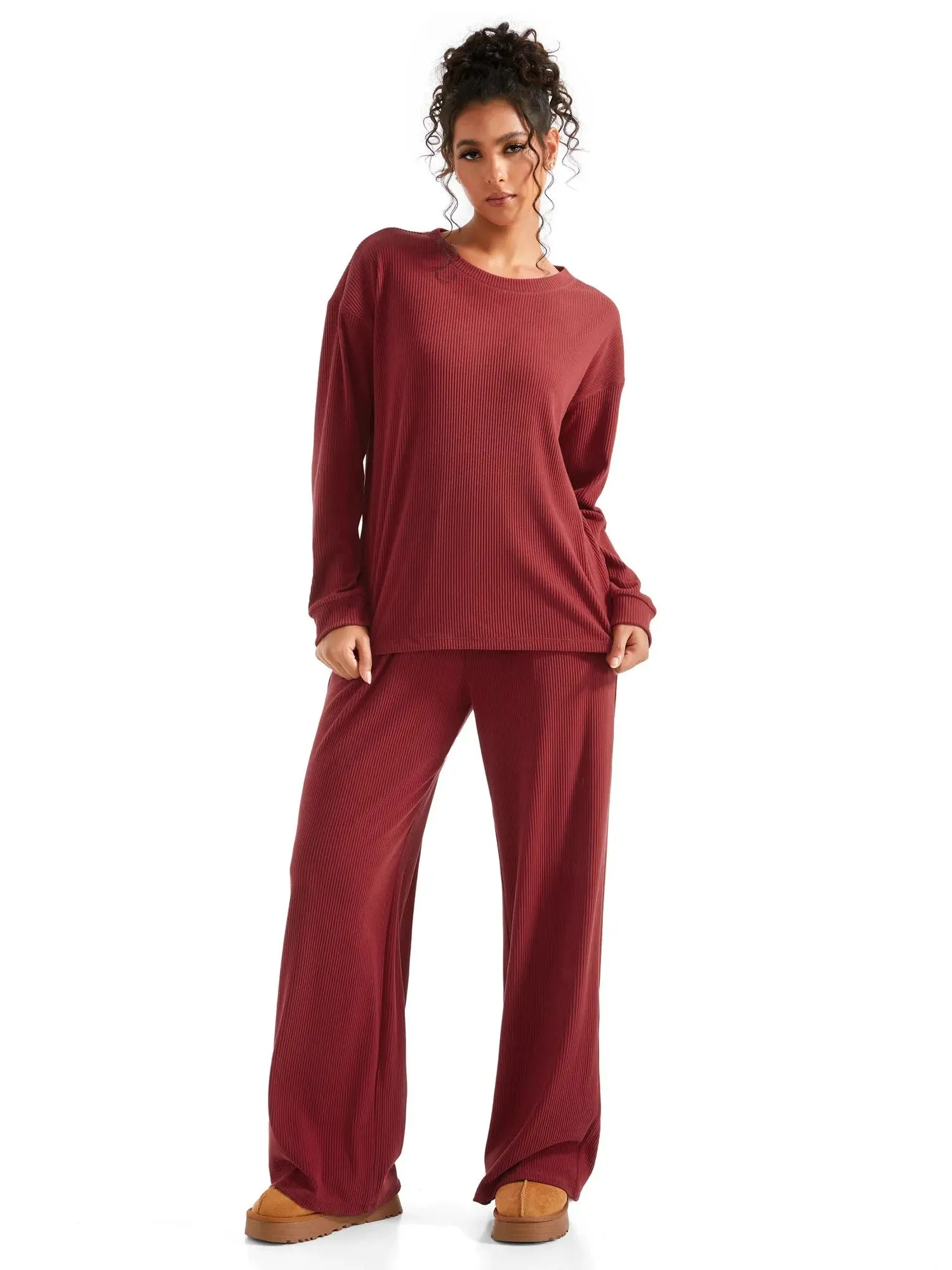 Ribbed Pajama Set