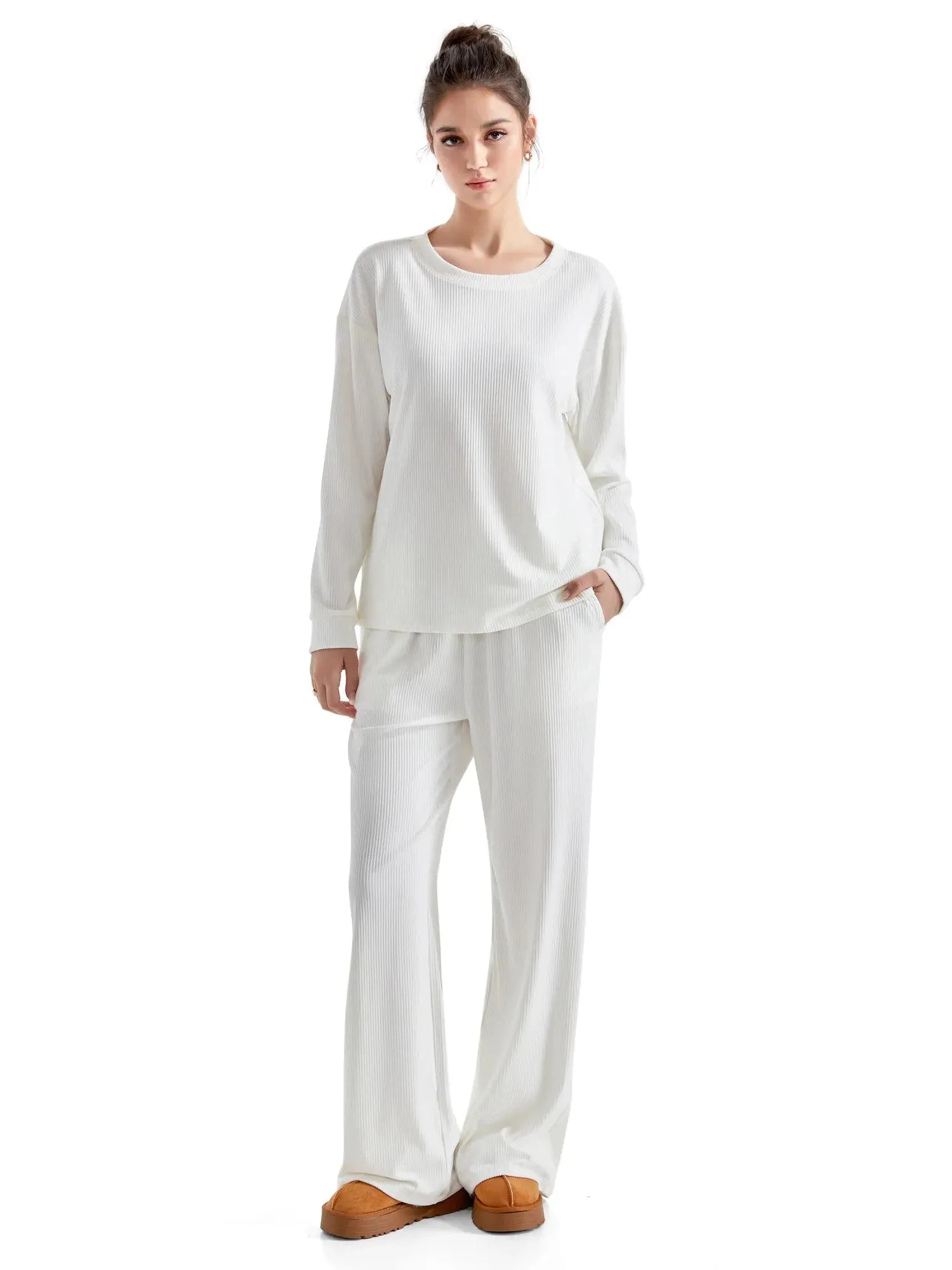 Ribbed Pajama Set