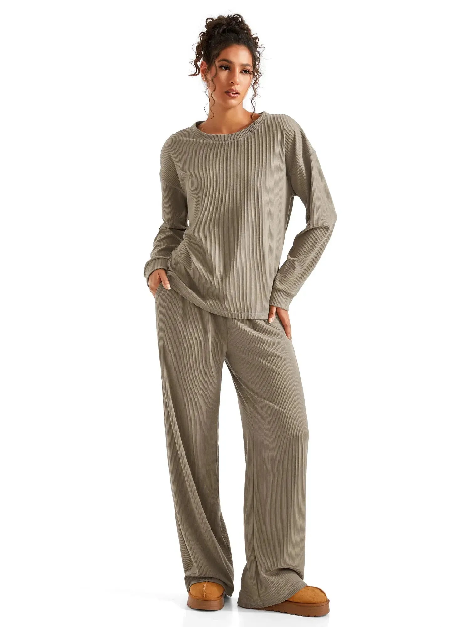 Ribbed Pajama Set