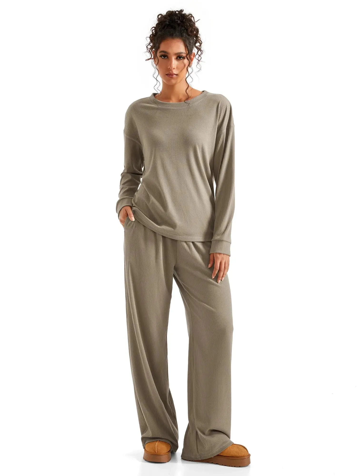 Ribbed Pajama Set