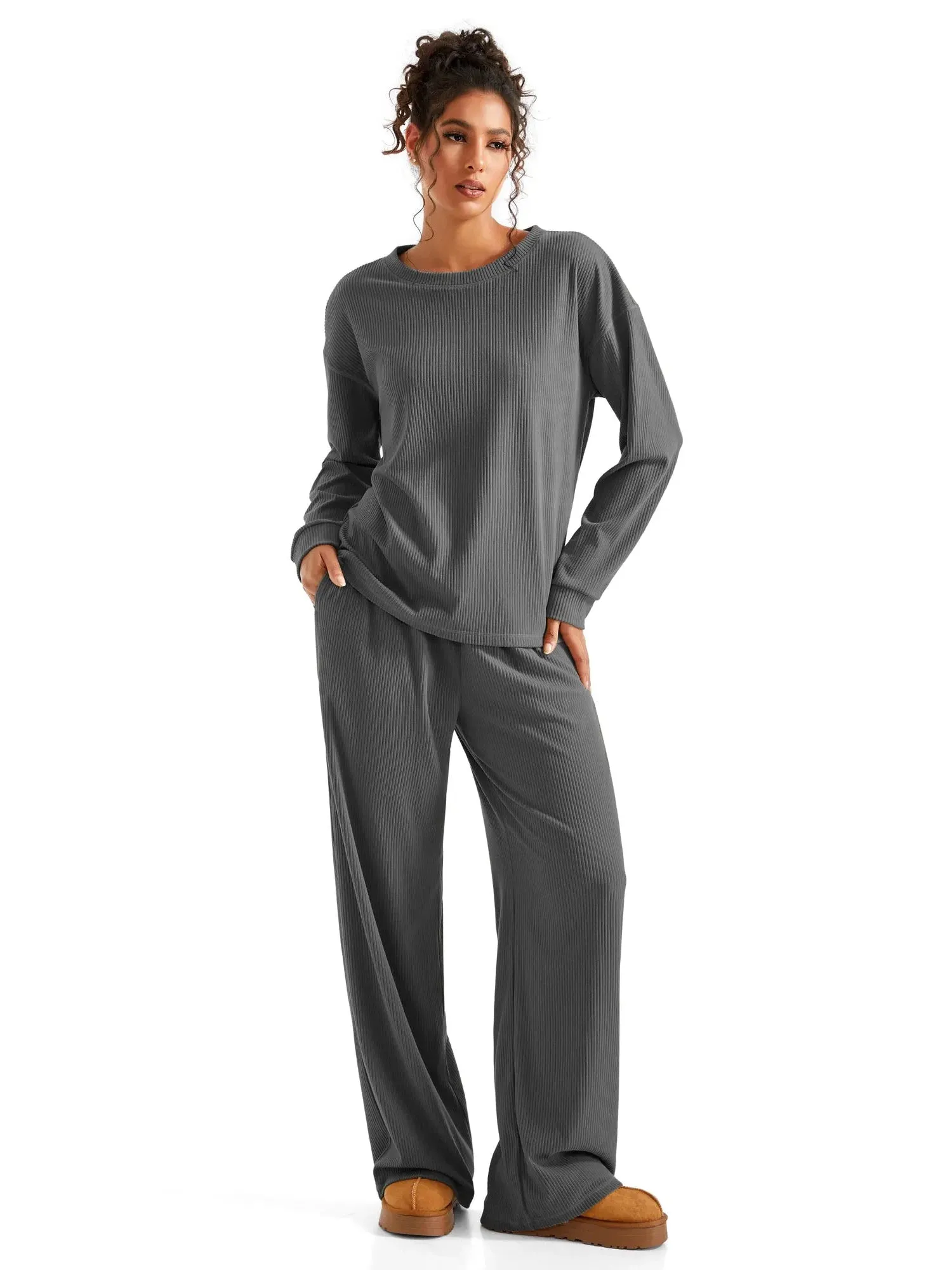 Ribbed Pajama Set