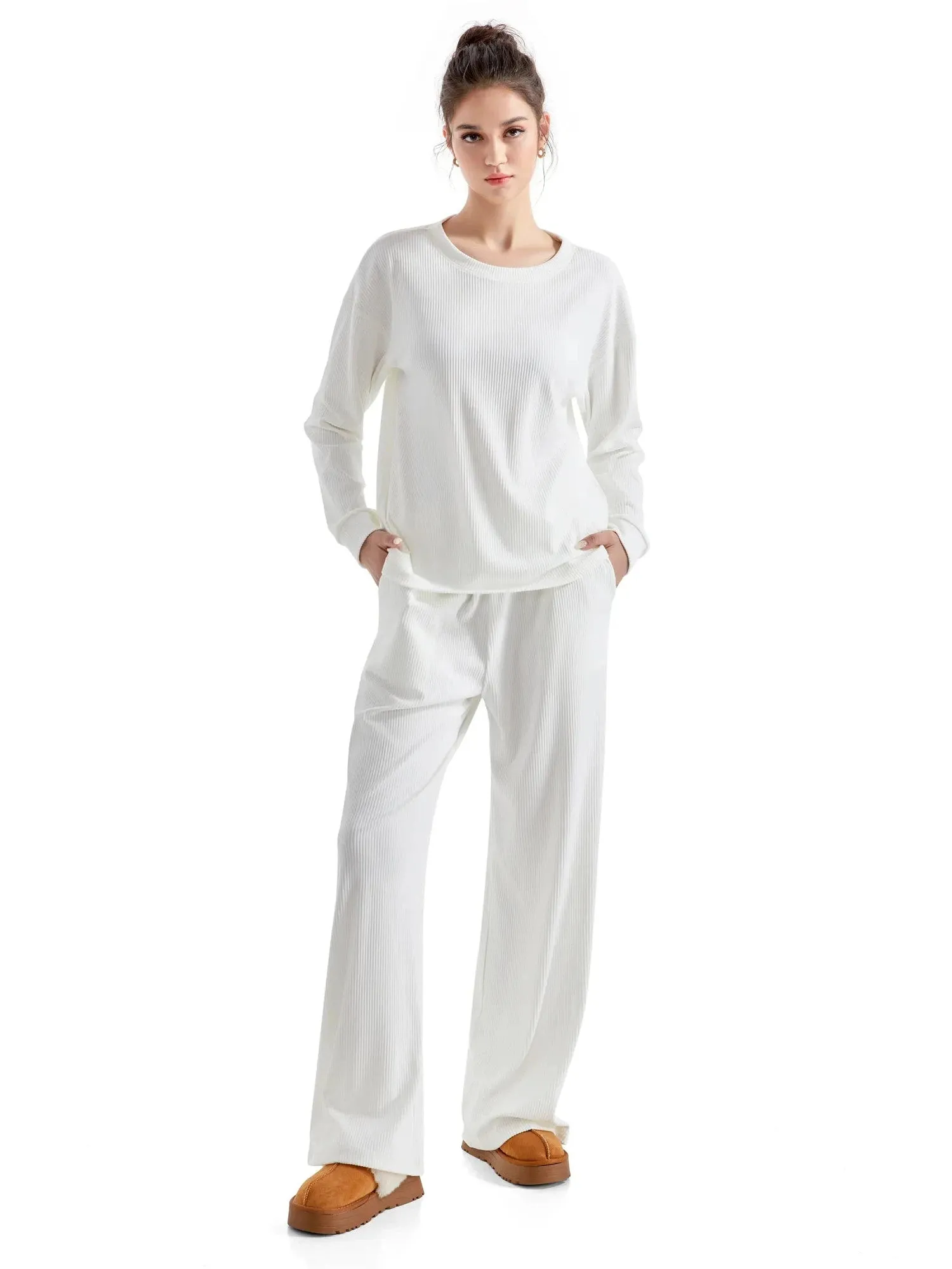 Ribbed Pajama Set