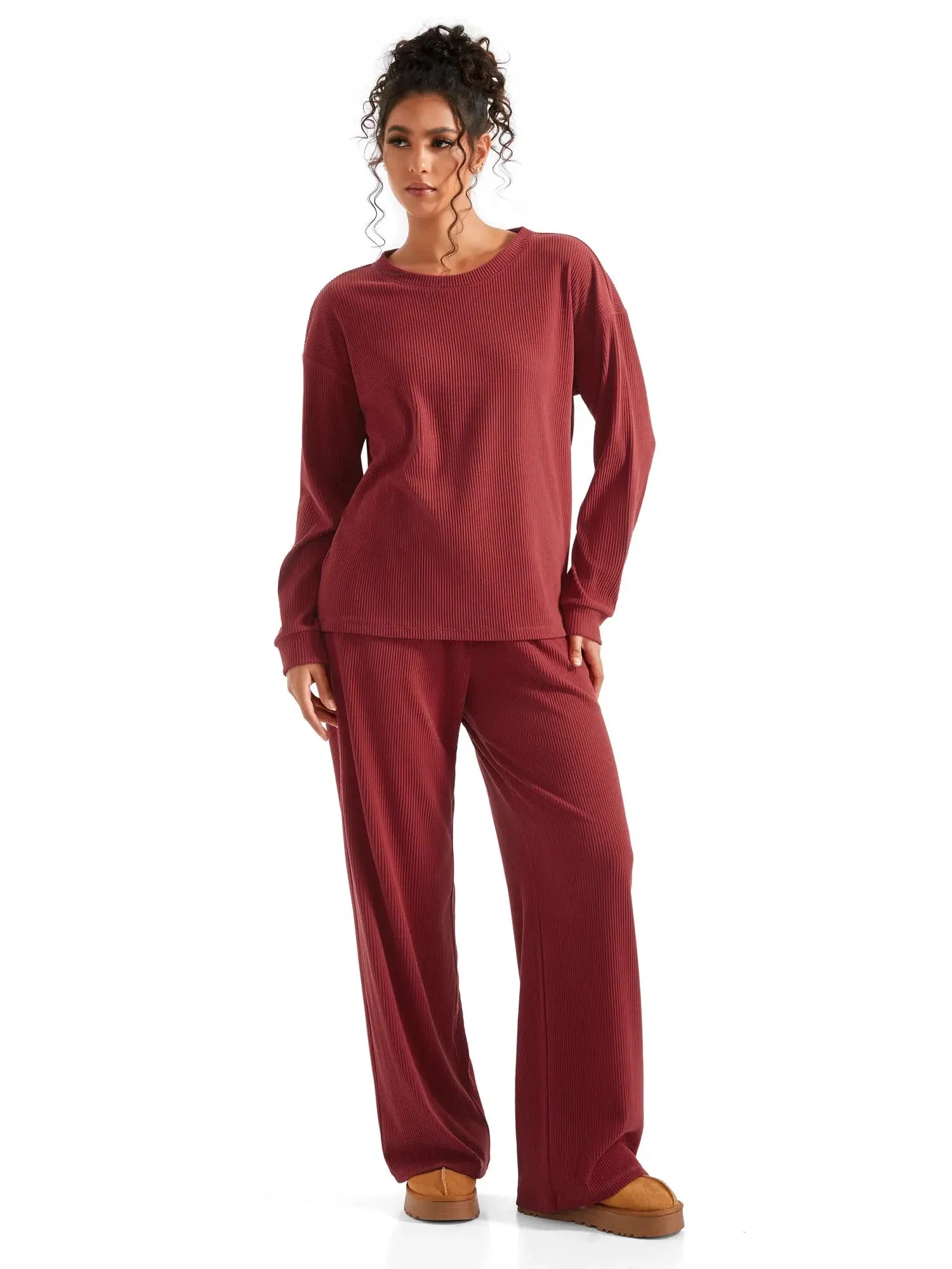 Ribbed Pajama Set