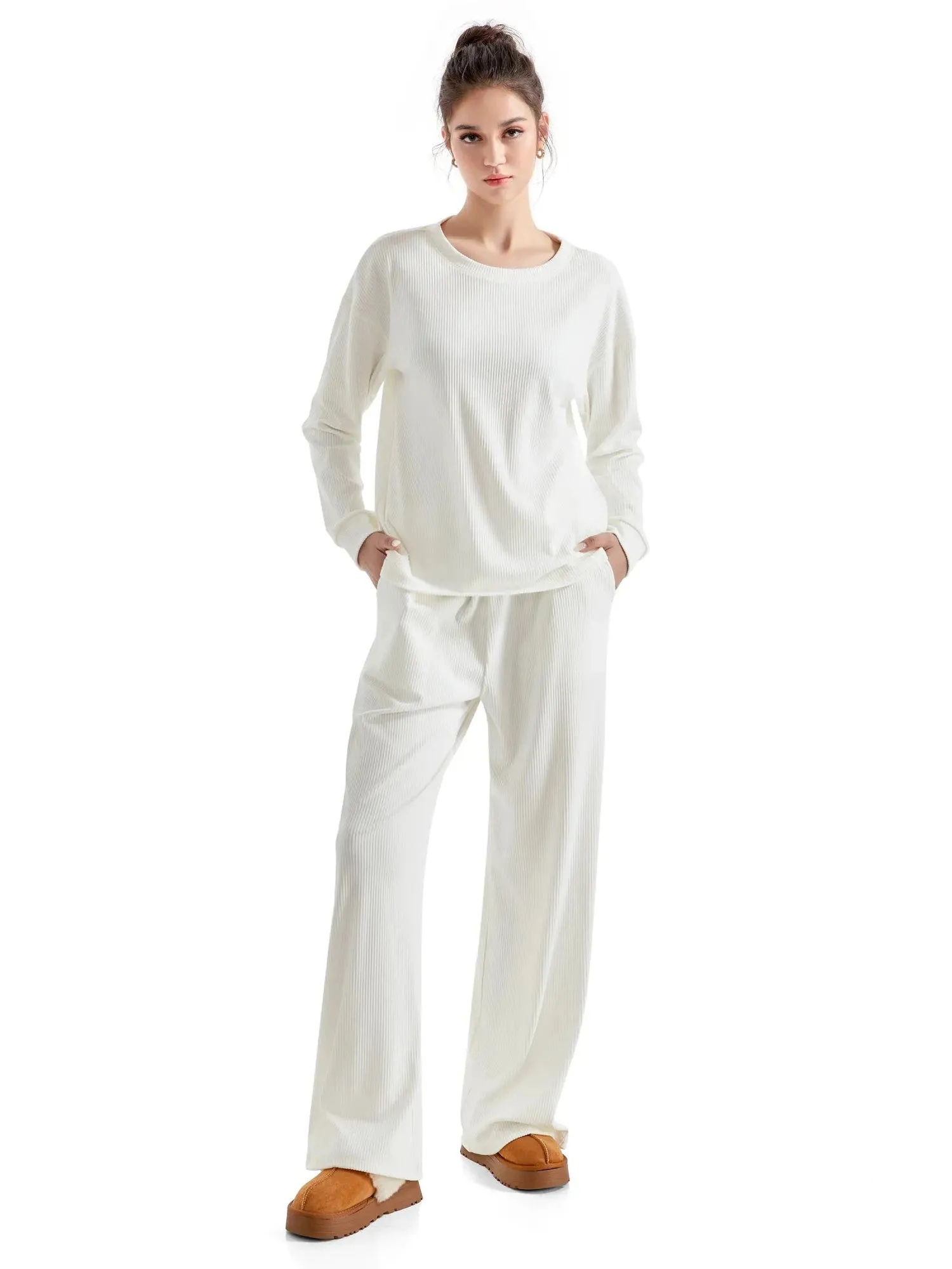 Ribbed Pajama Set