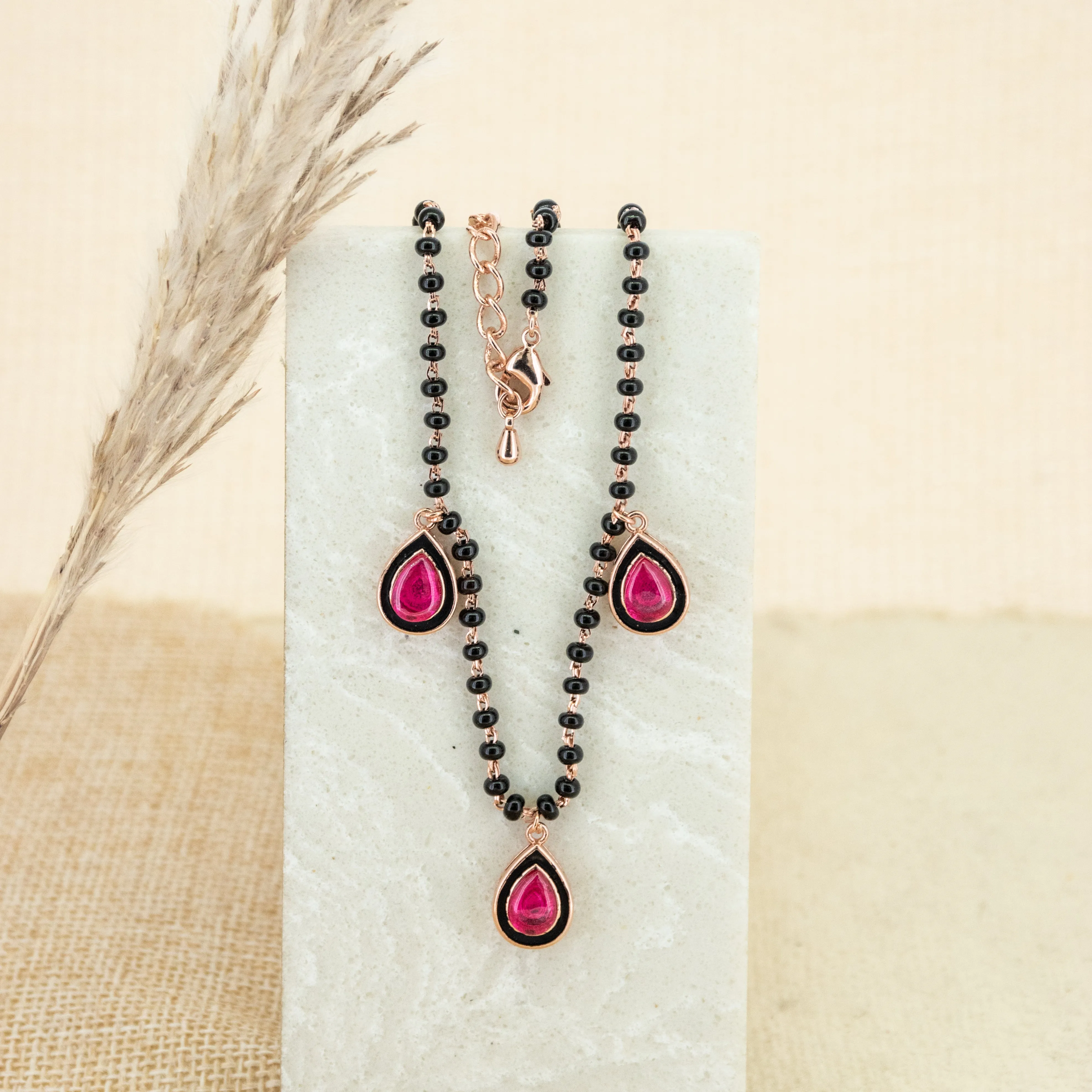 Ruby Stone Mangalsutra Necklace