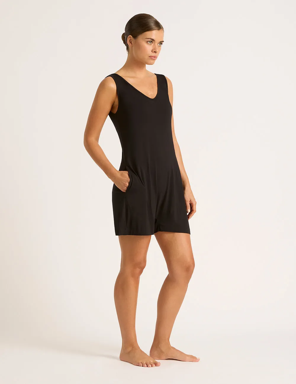 Short Romper - Black