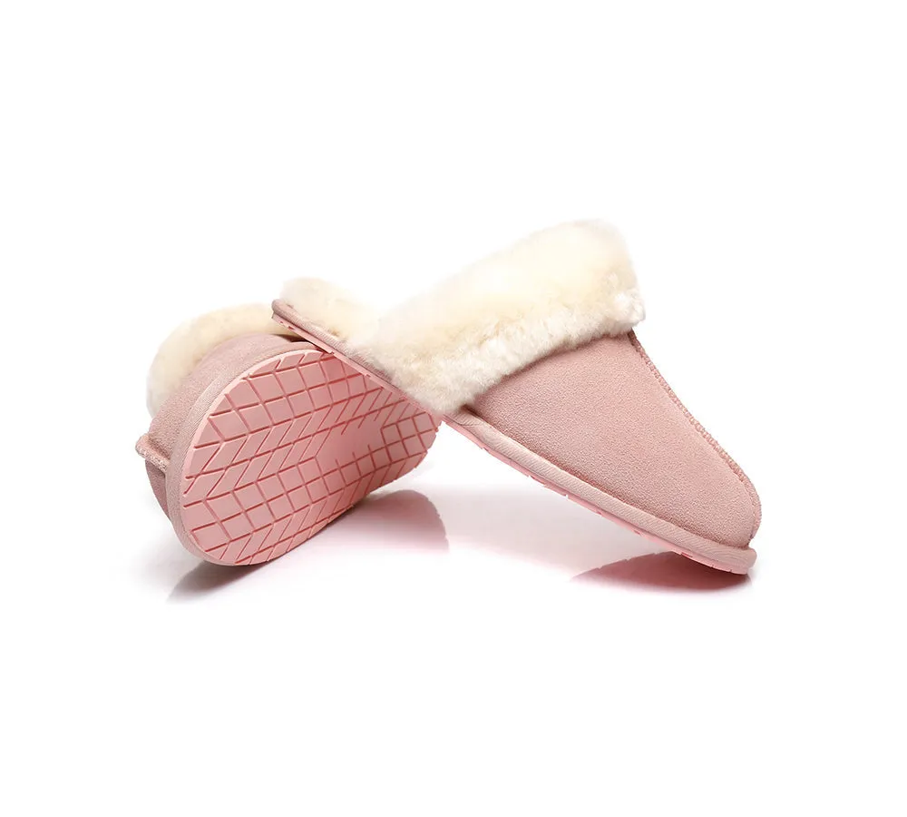 Slippers,Australia Premium Sheepskin,Unisex Rosa Scuff