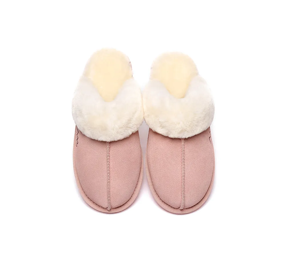 Slippers,Australia Premium Sheepskin,Unisex Rosa Scuff