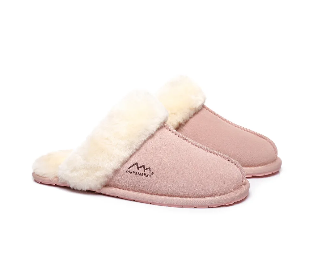 Slippers,Australia Premium Sheepskin,Unisex Rosa Scuff