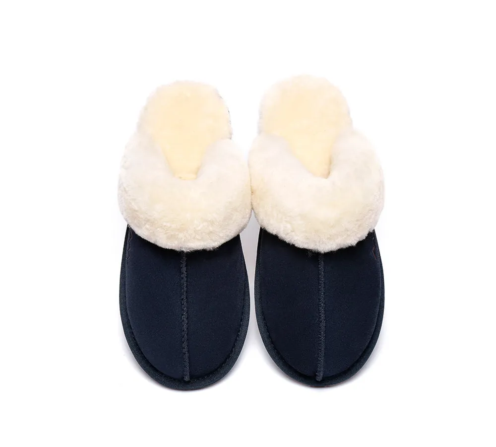 Slippers,Australia Premium Sheepskin,Unisex Rosa Scuff