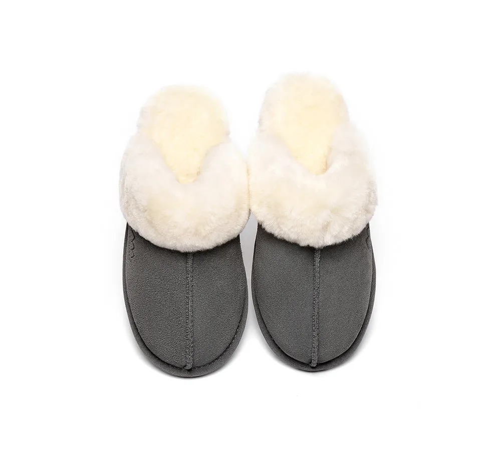 Slippers,Australia Premium Sheepskin,Unisex Rosa Scuff