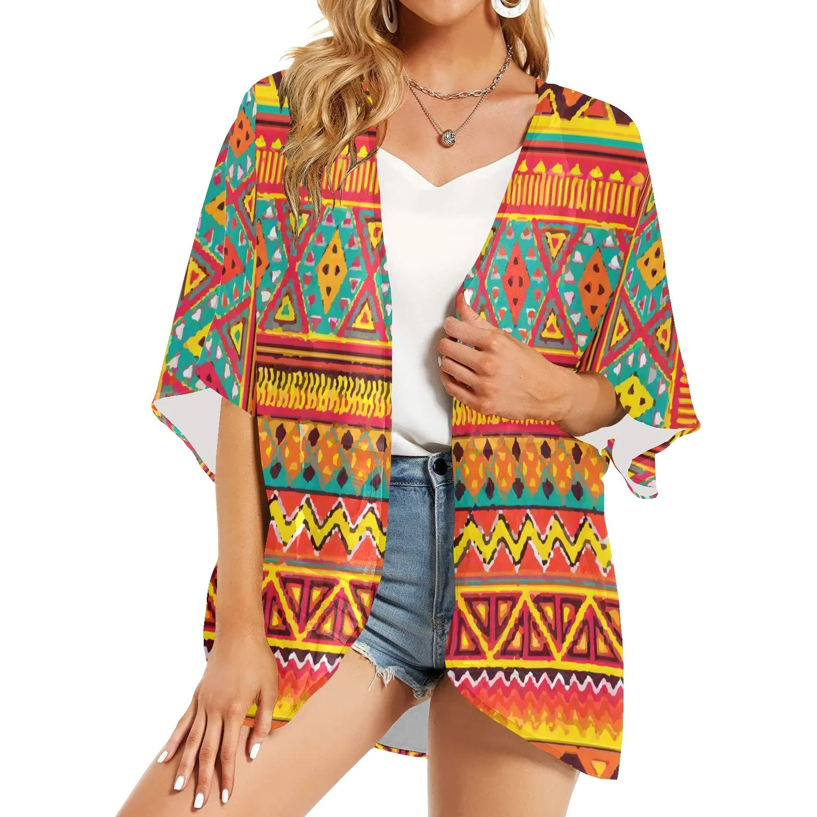 Southwest Women's Chiffon Kimono