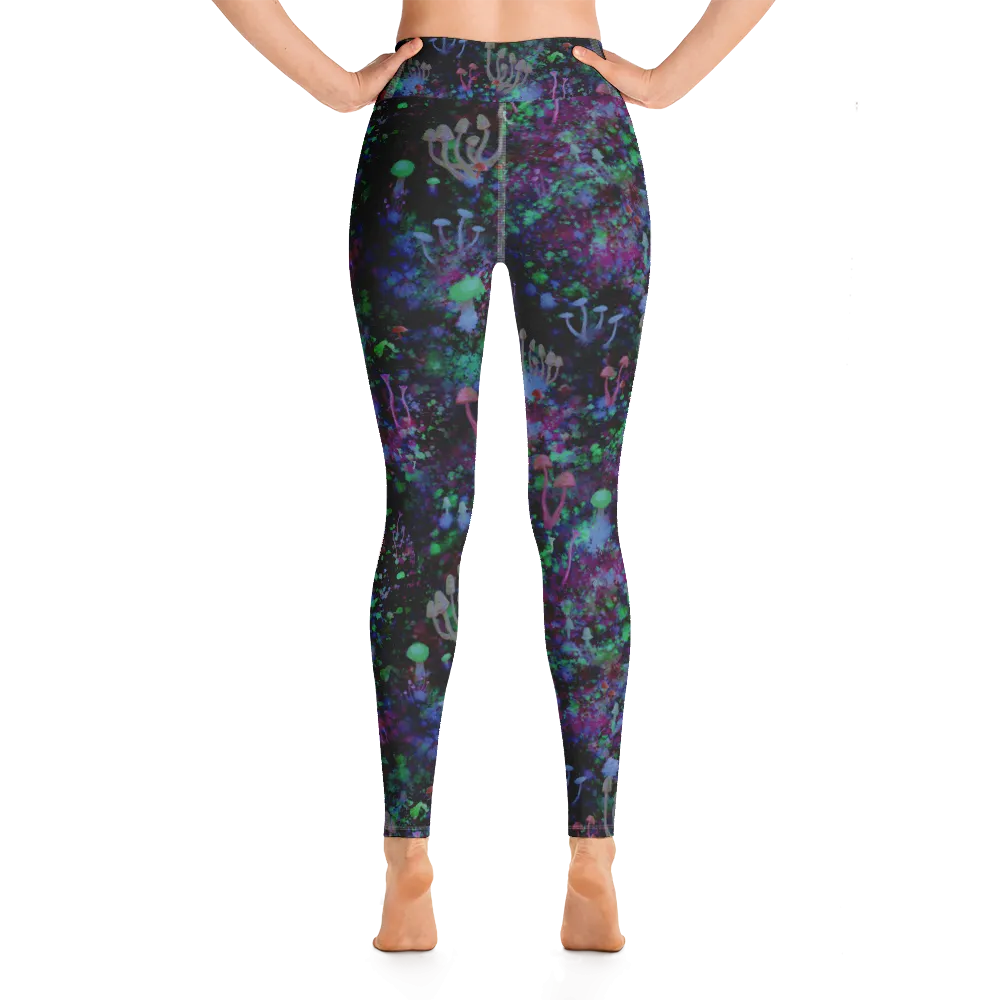 Space Shrooms Yoga Leggings