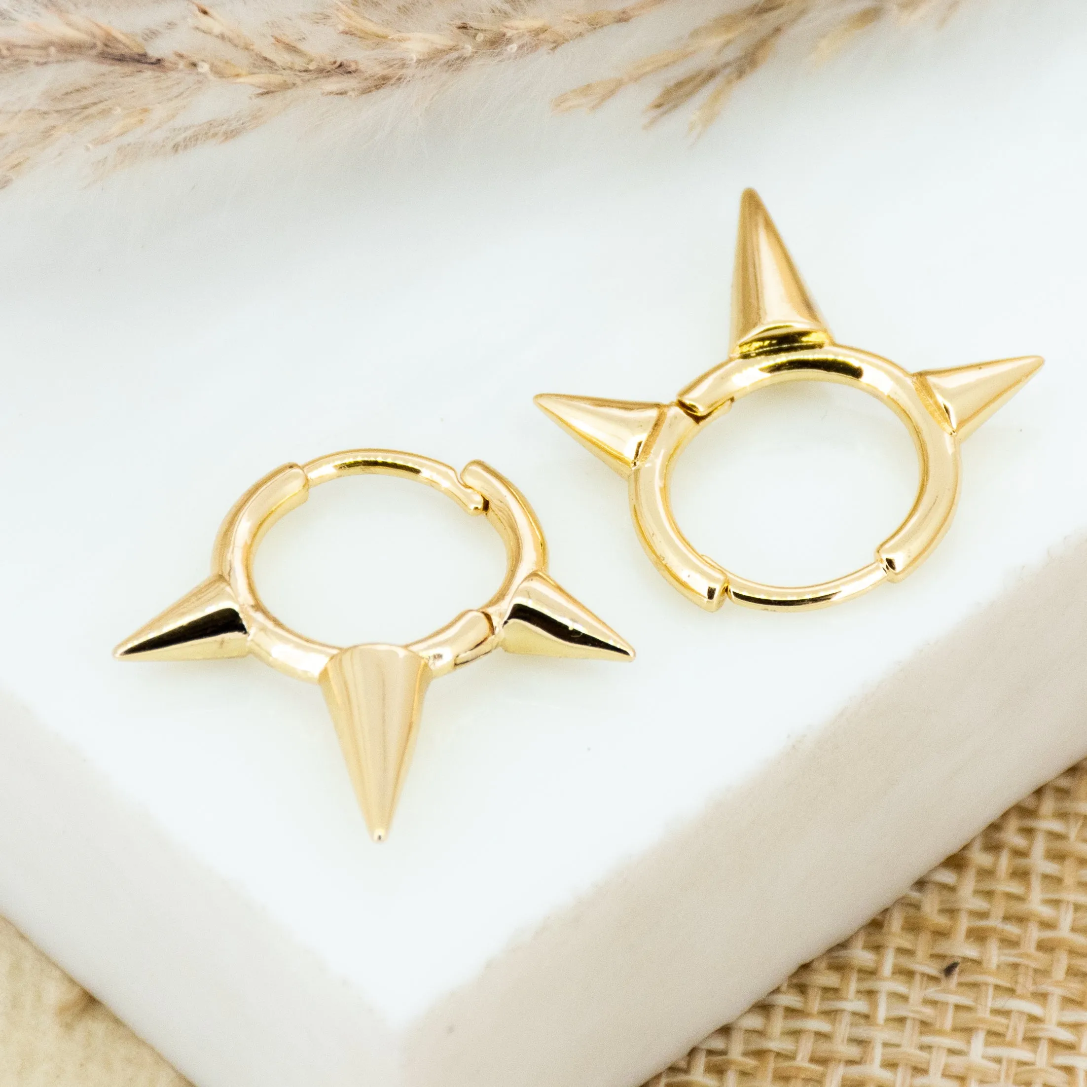 Spike Golden Hoops